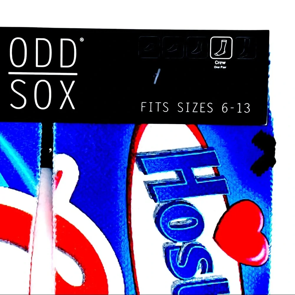 Odd Sox Hostess Cupcake Crew Socks Mens Womens Fun Novelty Gift Blue White Red